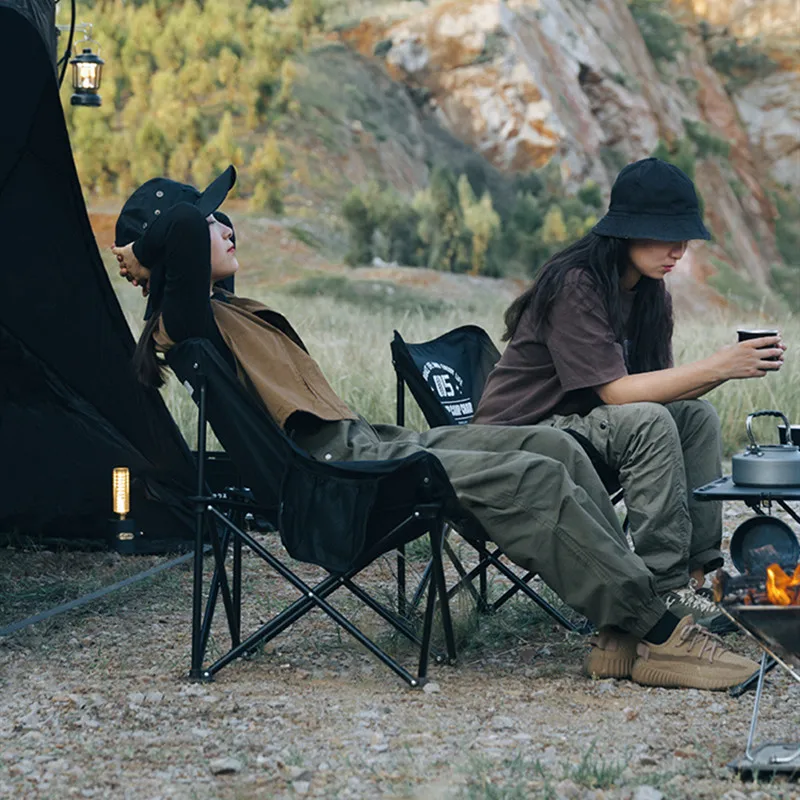 Outdoor Camping Moon Chair ShineTrip Portable Foldable Oxford Fabric Fast-opening Chair Fishing Beach Lightweight Picnic Chair