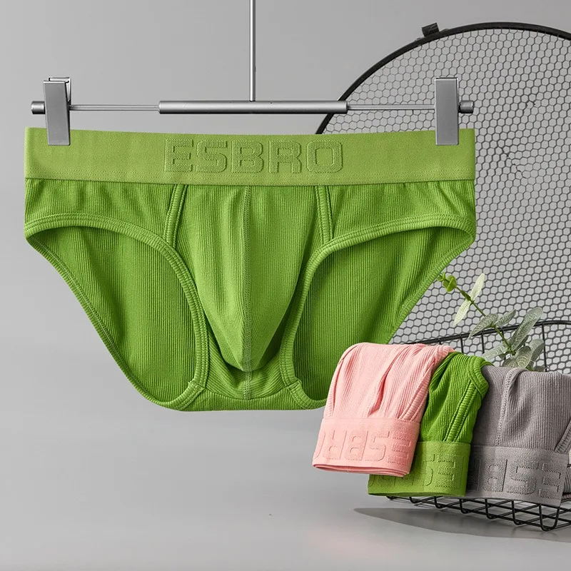 Men's Underwear U Convex Breathable Simple Solid Color Triangle Briefs