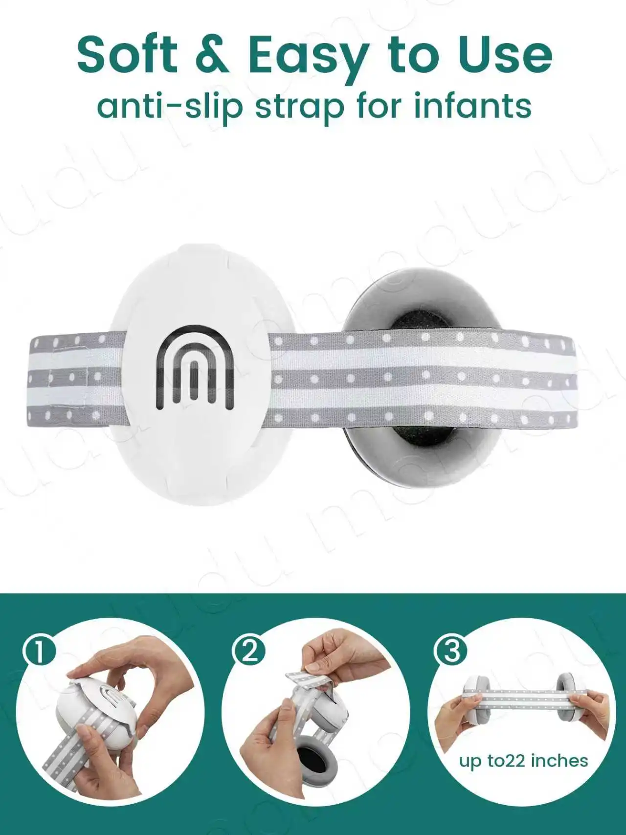 1PC ベビーイヤーマフ ノイズキャンセリング幼児用耳保護ヘッドフォン 調節可能なヘッドバンド付き、旅行、飛行機、睡眠に最適