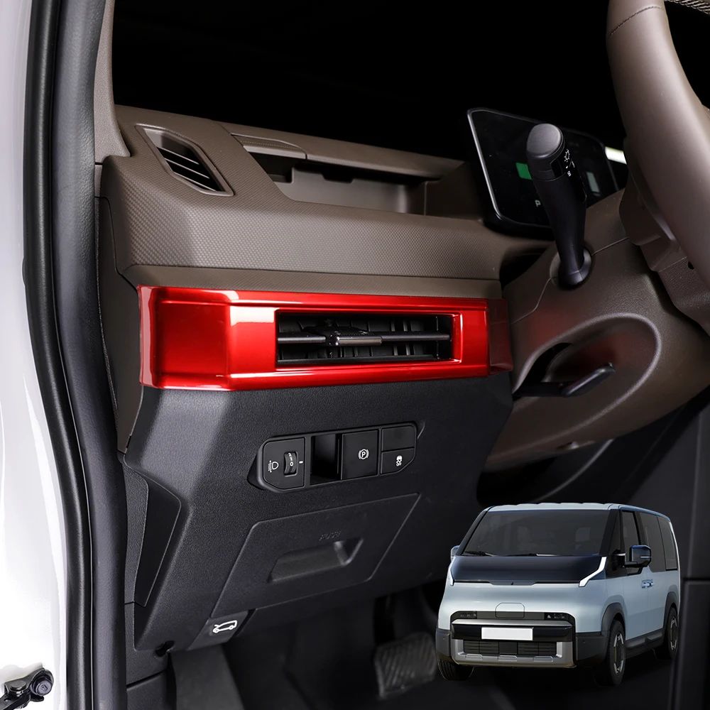 

Car Tuning Dashboard Middle Air Conditioner Vent Cover Trim Interior Decor Accessories For Kia PV5 2025 2026 LHD
