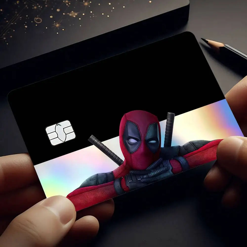 D-DeadpoolS Cool Card Skin Sticker For Debit Credit Card Laser Reflective - view 4