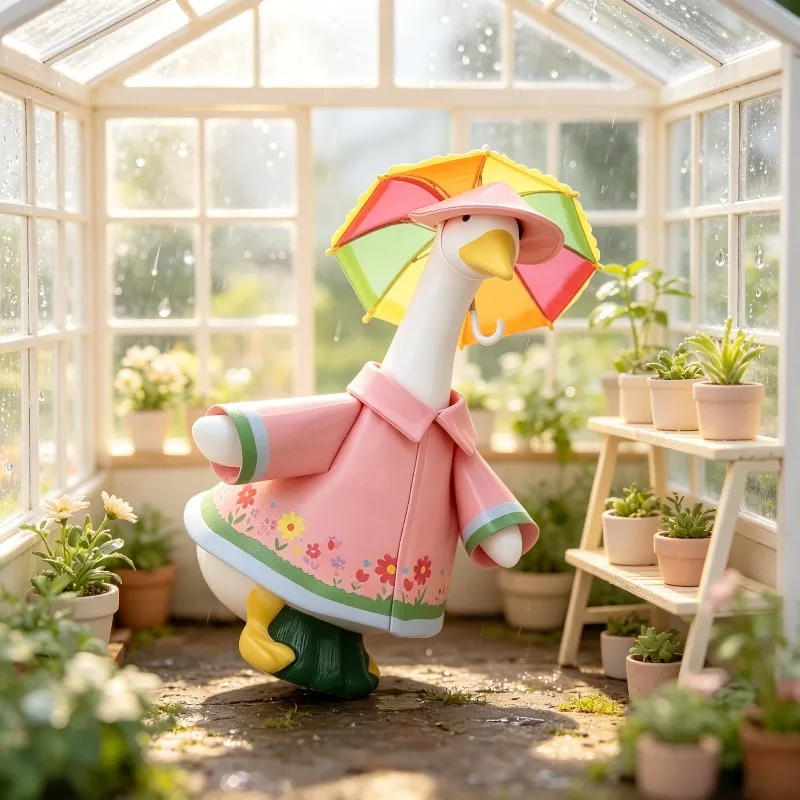Raincoat Outfit For 23 Inch Lawn Goose Statue Porch Goose Garden Yard Decor Without Goose