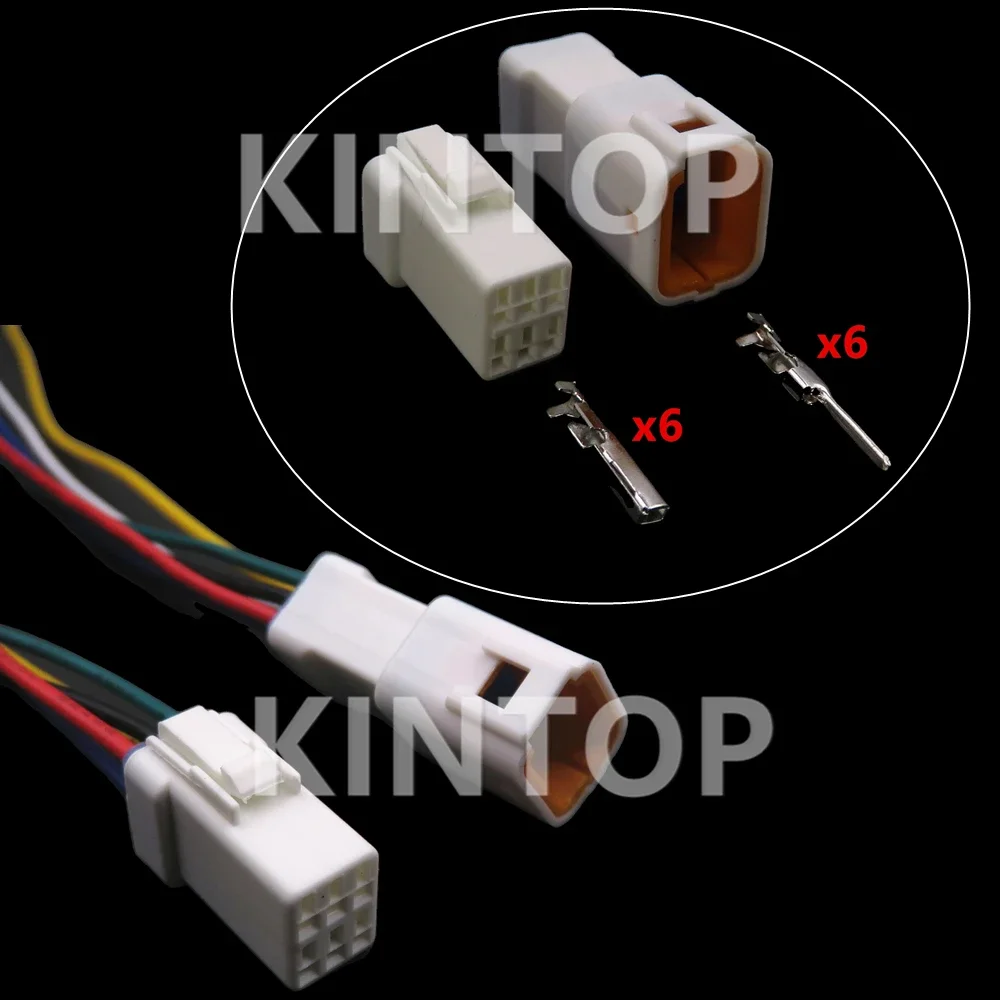 1 Set 6 Pins AC Assembly Automobile Electrical Connector 06T-JWPF-VSLE-D 06R-JWPF-VSLE-D Car Small Power Electric Socket