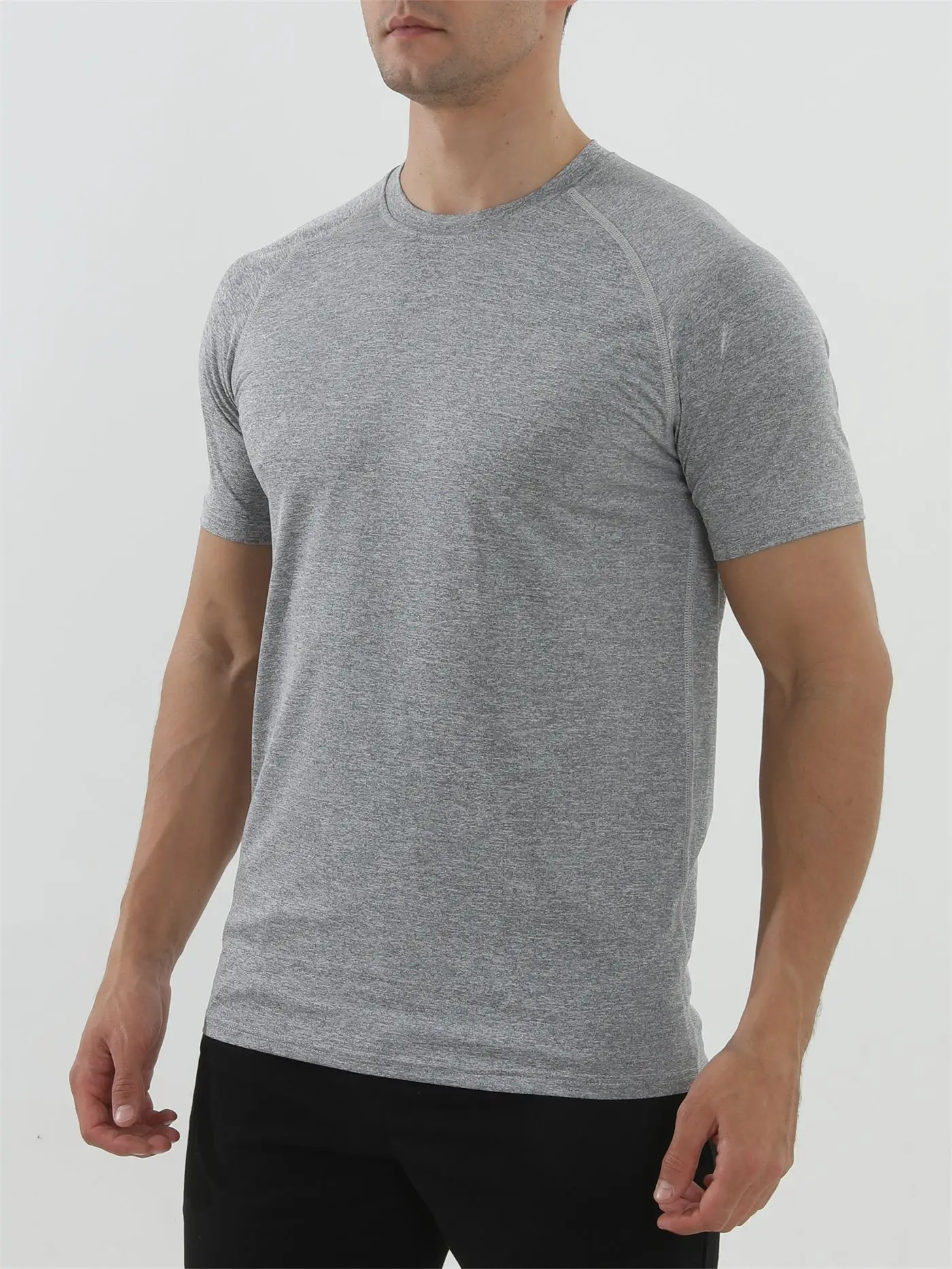 Men's Short-Sleeve Cationic T-Shirt, Casual Multi-Functional Summer Stretch Slim-Fit Top, Men's Fitness Training Running Shirt