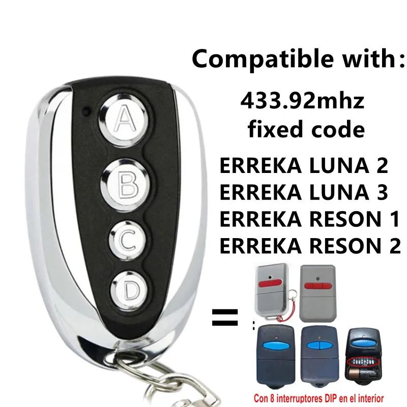 ERREKA Remote Control Door Copier Cloner Suitable for RESON 1/RESON 2 Remote Transmitter 433.92MHz 4 Key