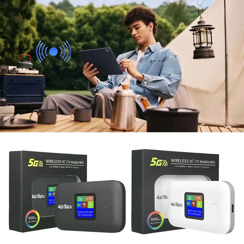 

4G Mobile WiFi Router Small Strong Signal Mobile WiFi Supports All SIM Cards Portable WiFi Mobile Broadband LCD MIFI Hotspot