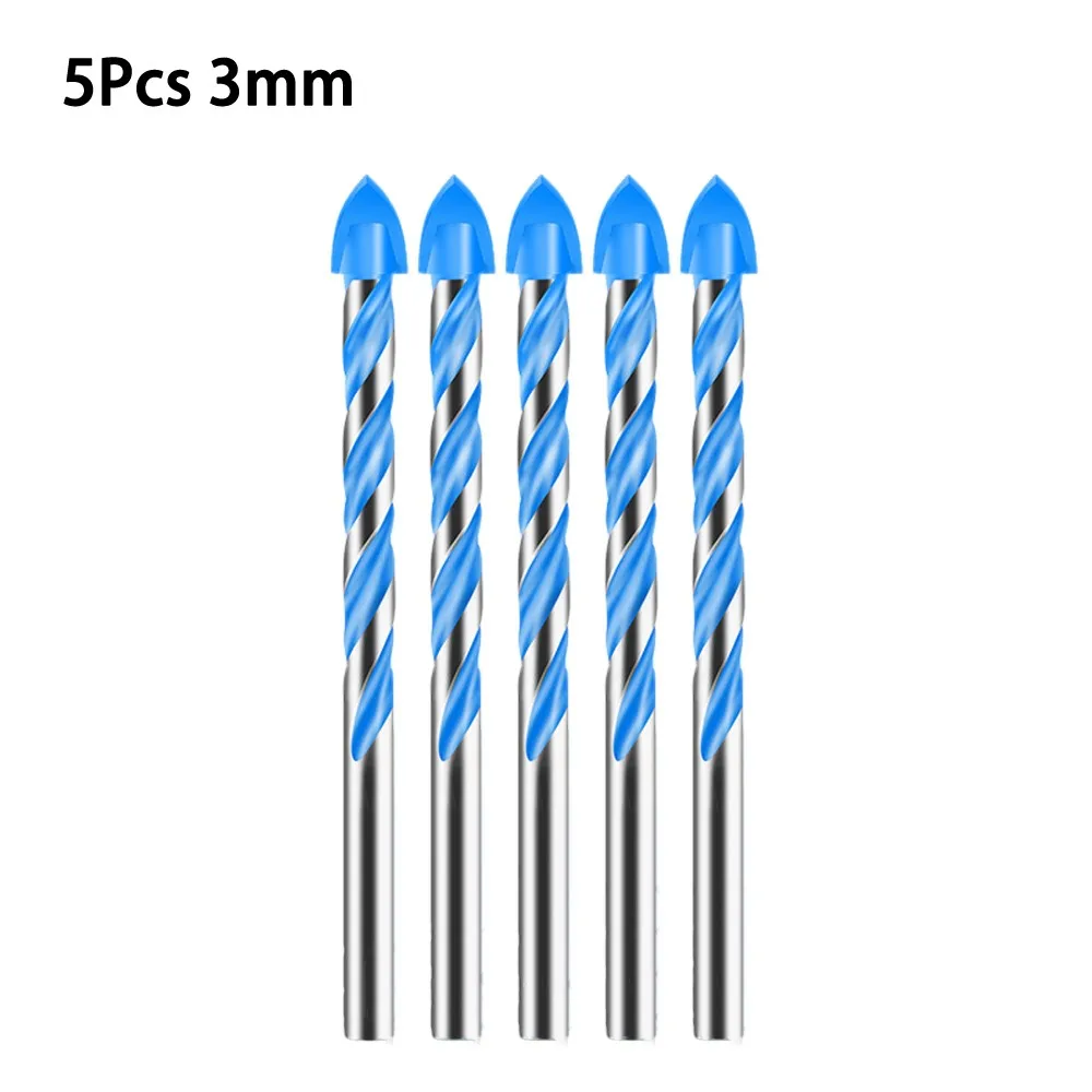 

5pcs Drill Bit Tile Triangle Blue Ceramic Glass Drill Bits Carbide Cemented Carbide Hot Sale Newest Protable Useful