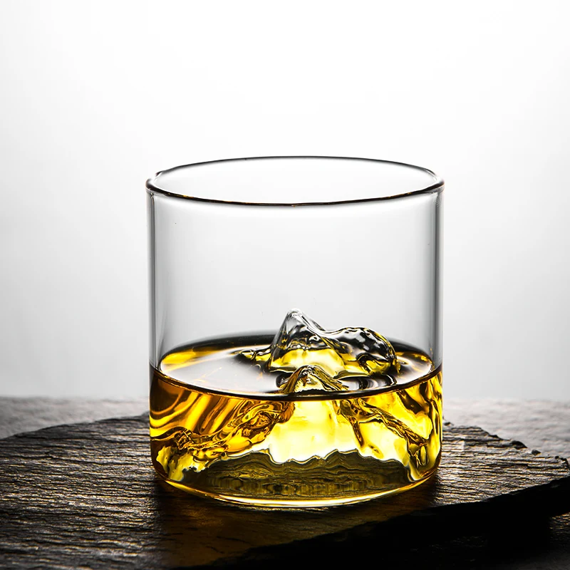 GIANXI Japanese Style Whisky Cup Shallow Transparency Mountain XO Wine Cup EDO Guanshan Whiskey Glass Creative Personality