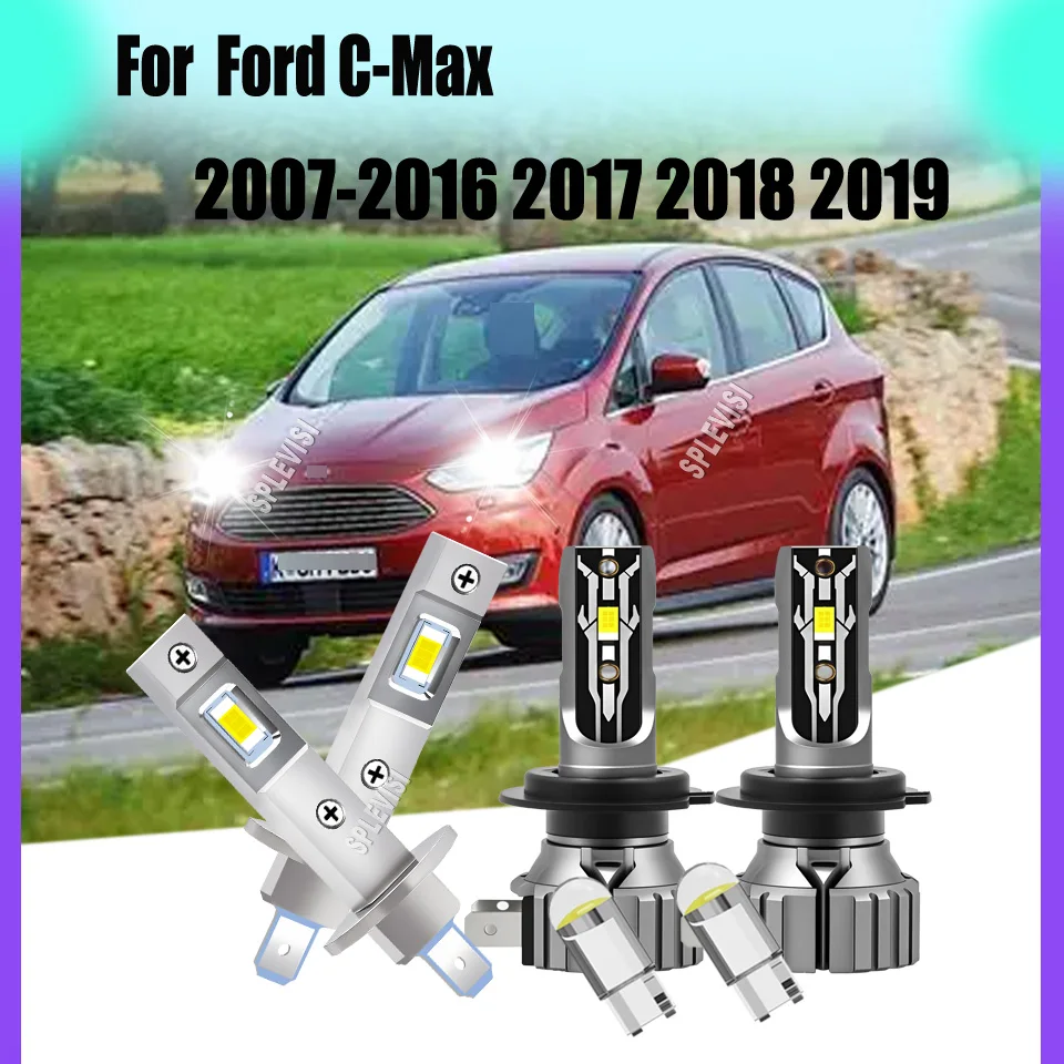 

H1 H7 Car LED White Headlight 1:1 Assembly with Easy Installation For Ford C-Max 2007 2008 2009 2010 2011 2012 2013 2014-2019