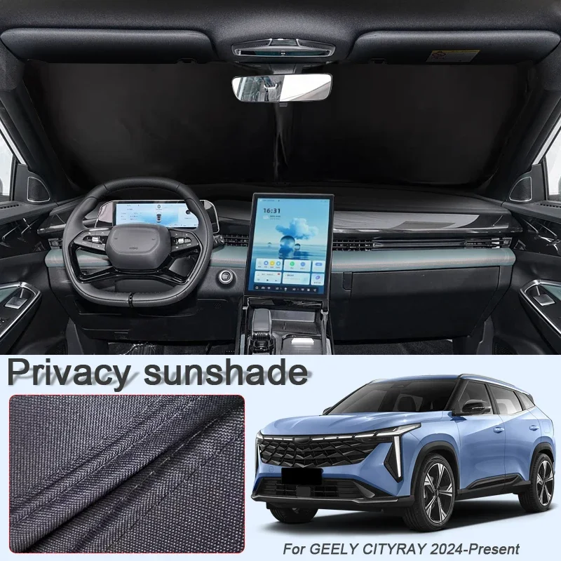 Car Privacy Sun Shade Window Covering UV Block Thermal Insulated For GEELY CITYRAY 2024-Present Auto Anti-UV Sunshade Mat