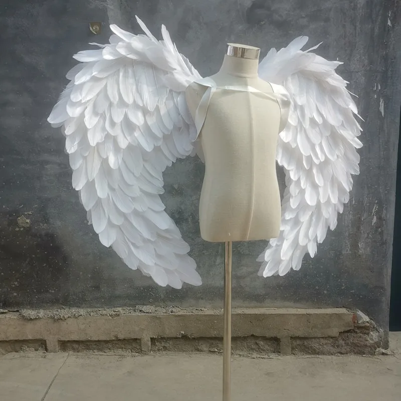 Kids Adult CosPlay Party Swallow White Angel Feather Bird Wings Prop Children Halloween Christmas Party