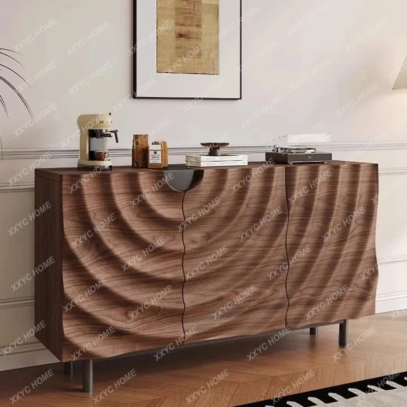 Medieval style all-solid wood dining edge, design, tea cabinet, living room storage, home partition