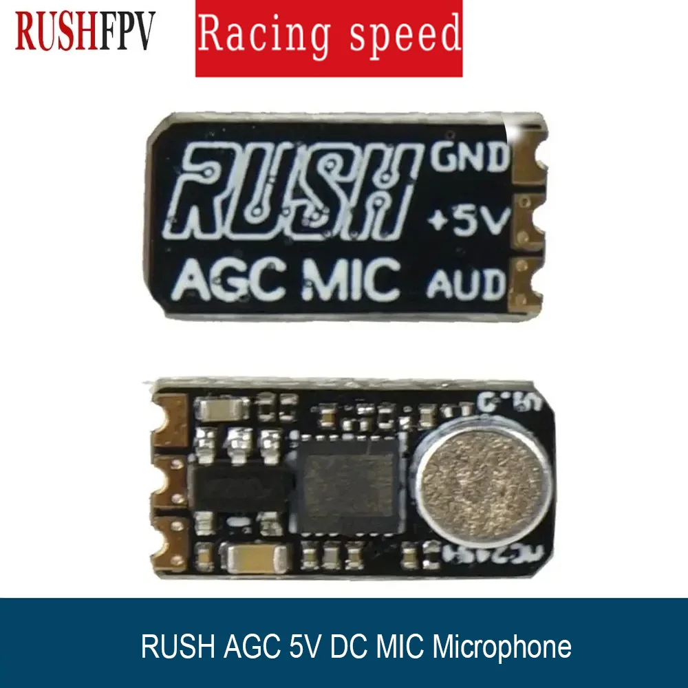 RUSHFPV AGC 5V DC Ultra-small Mic 0.3g 12x6.5mm for TANK Mini VTX FPV Drone Anti-interference