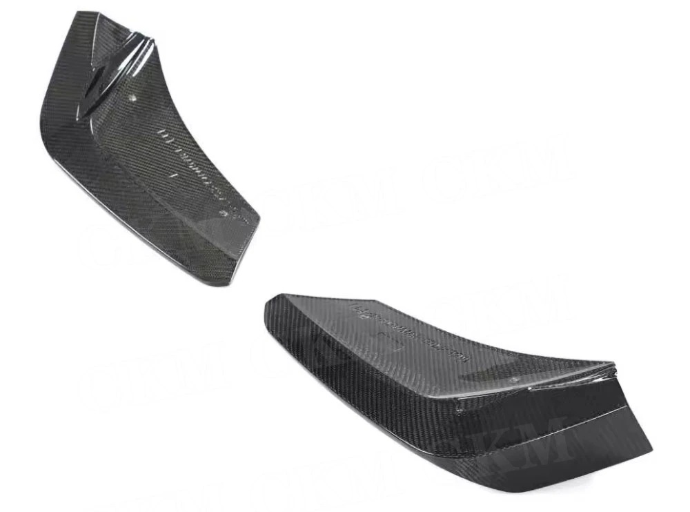 

CKMUUER Carbon Fiber Side Winglet Rear Bumper Splitters Fins for Chevrolet Corvette C8 2020-2021 Car Rear Anti-Scratch Winglets