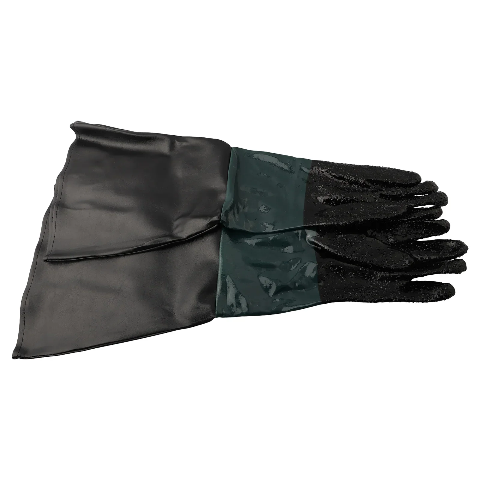 

Sandblasting Gloves Sand Blasting Glove For Heavy-Duty Sandblasting Green + Black PVC+Cotton Work Gloves Brand New