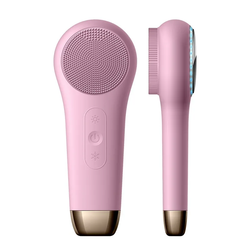 

Skin care tools electric galvanic hot and cold skin lifting massager silicone cleansing facial cleaning wash brush