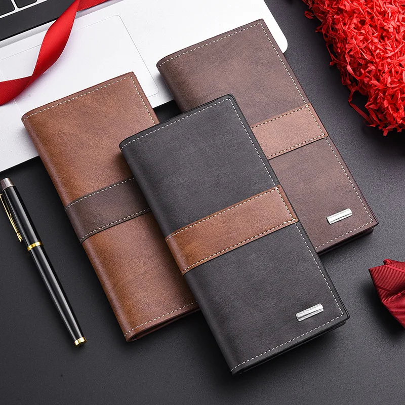 

New Men's Fashion Long Wallet Change Clip PU Multi-card Slot Large Capacity Long Wallet Men