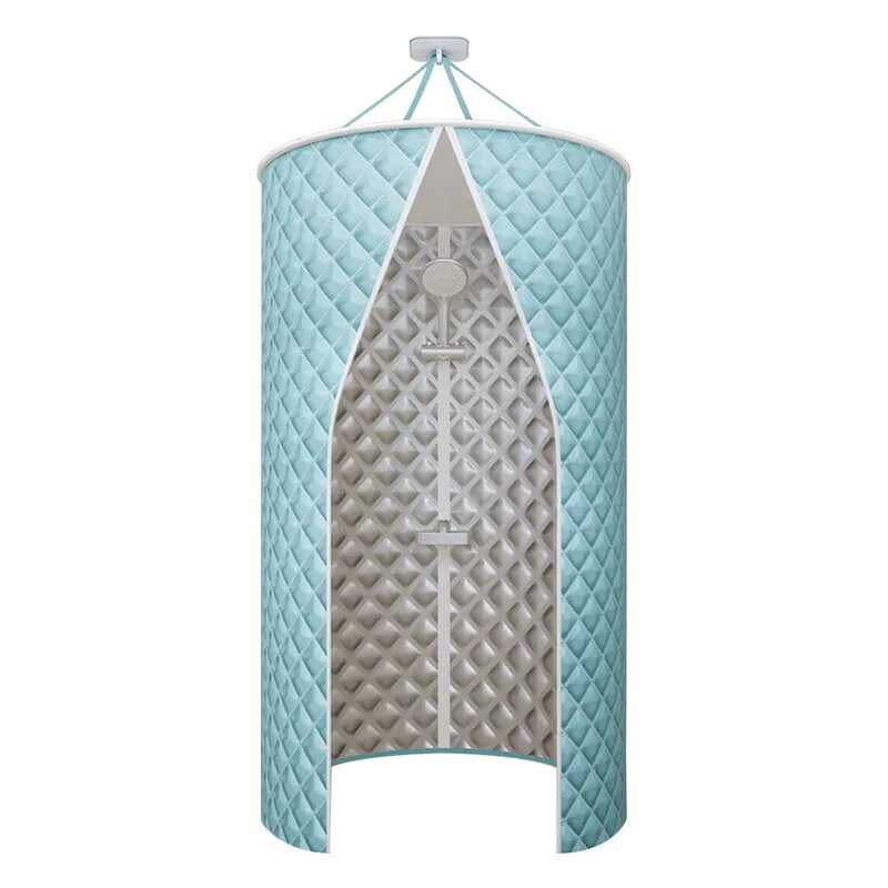 

High-end bathroom round bath cover bath net thickened thermal insulation cotton winter bath curtain household thermal shower ant