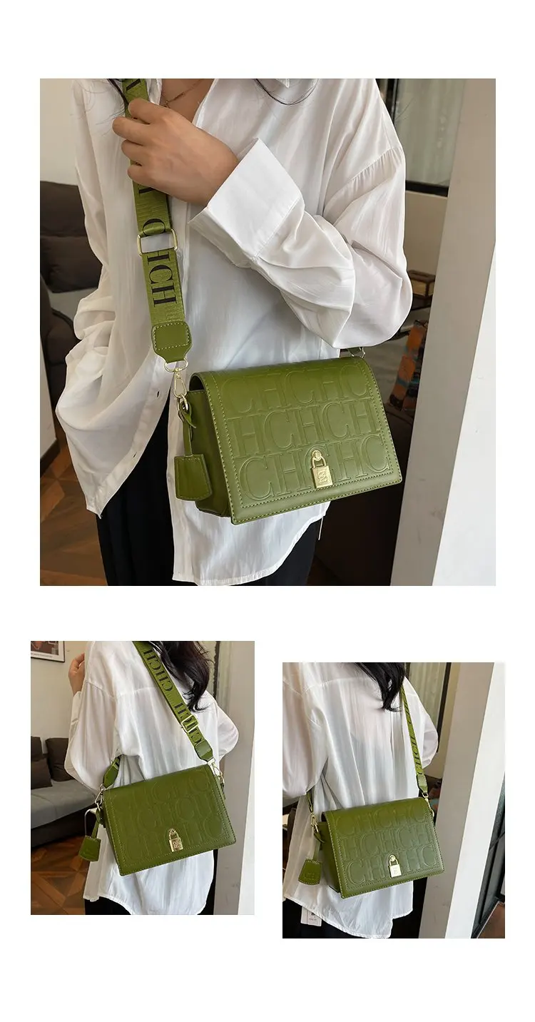 Fashion Classic Retro Women's New Shoulder Bag Letter PU Material Party Multi functional Crossbody Bag