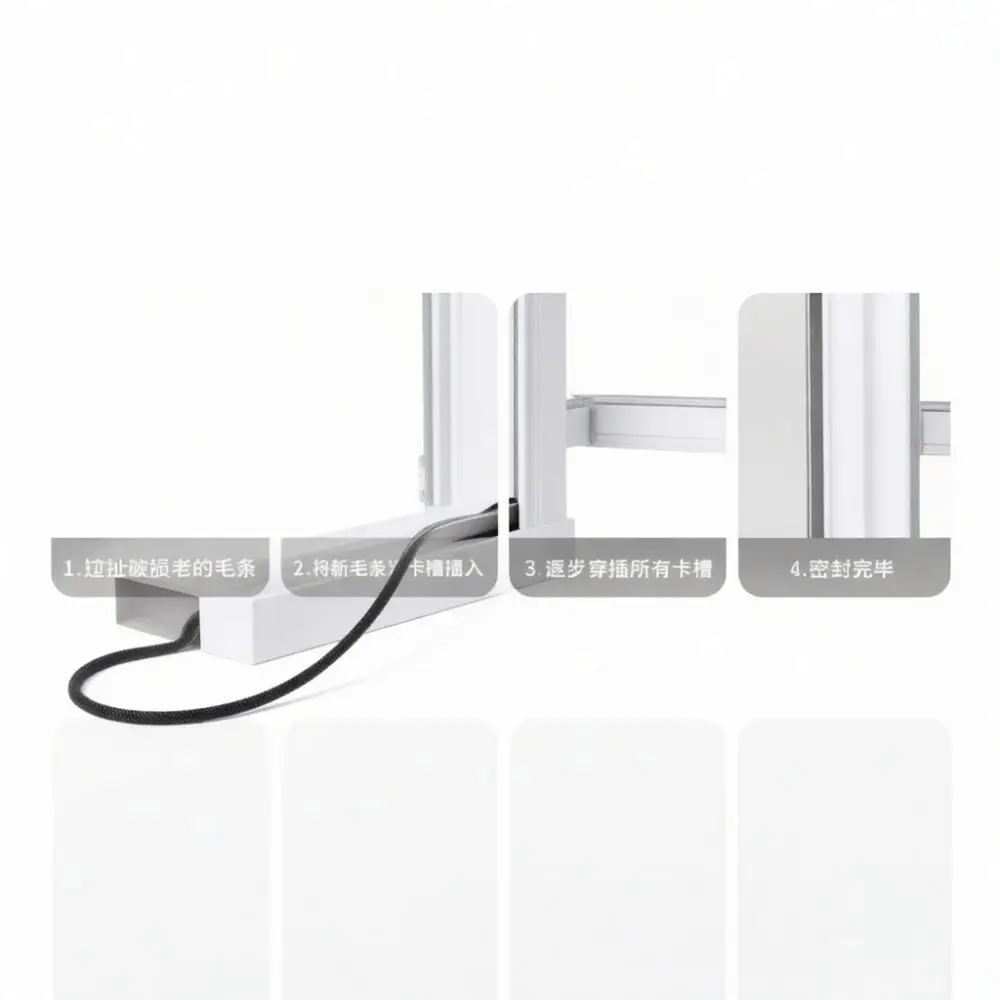Sliding Window Door Brush Weather Stripping Seal Adhesive Soundproof Noise Reduction Insulation Dustproof Gap Filling