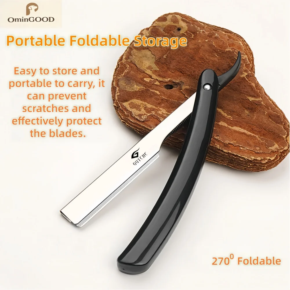 1Pcs Vintage Manual Straight Razor Holder Stainless Steel Beard Eyebrow Shaving Hair Removal Tool for Men Women