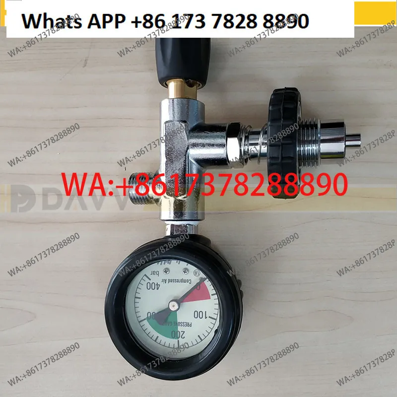 DAVV hot-selling German Baohua high-pressure inflation valve 300bar can be filled with 12L breathing bottle  gauge connector view 4