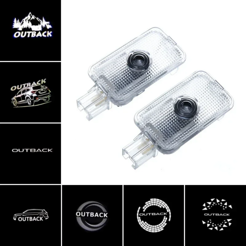 2x Welcome Lamp Car Door Light Ghost Projector Badge Lamp Accessories Suitable For Subaru Outback 2012-2016 2017 2018 2019 2020