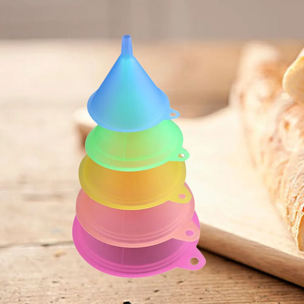 5Pcs Liquid Transferring Funnels Mini Plastic for Essential Oil Perfume Bottles Vials Pots Sand Art Clean Precise Filling No view 4