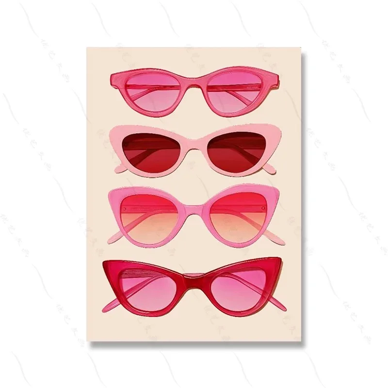 Trendy Maximalist Poster Set Prints Hot Pink Room Decor Dopamine Wall Art Pictures Danish Abstract YK2 Dorm Kitchen Decor Murals view 3