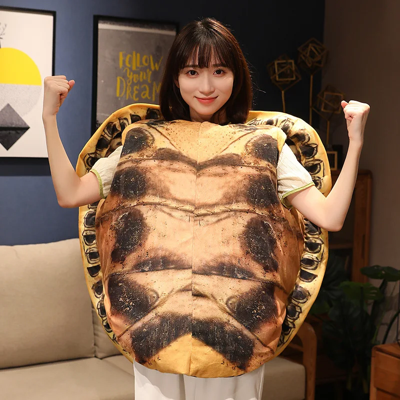 100cm Huge Size Turtle Shell Pillow Plush Toys Big Tortoise Clothes Stuffed Soft for Sleeping Game Gifts