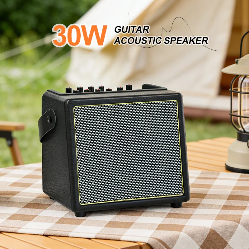 30 Вт гитарный динамик 6,5-дюймовые Bluetooth-колонки 56dBu входной уровень вокальный комбинированный усилитель 6,35 мм разъем OTG запись для улицы