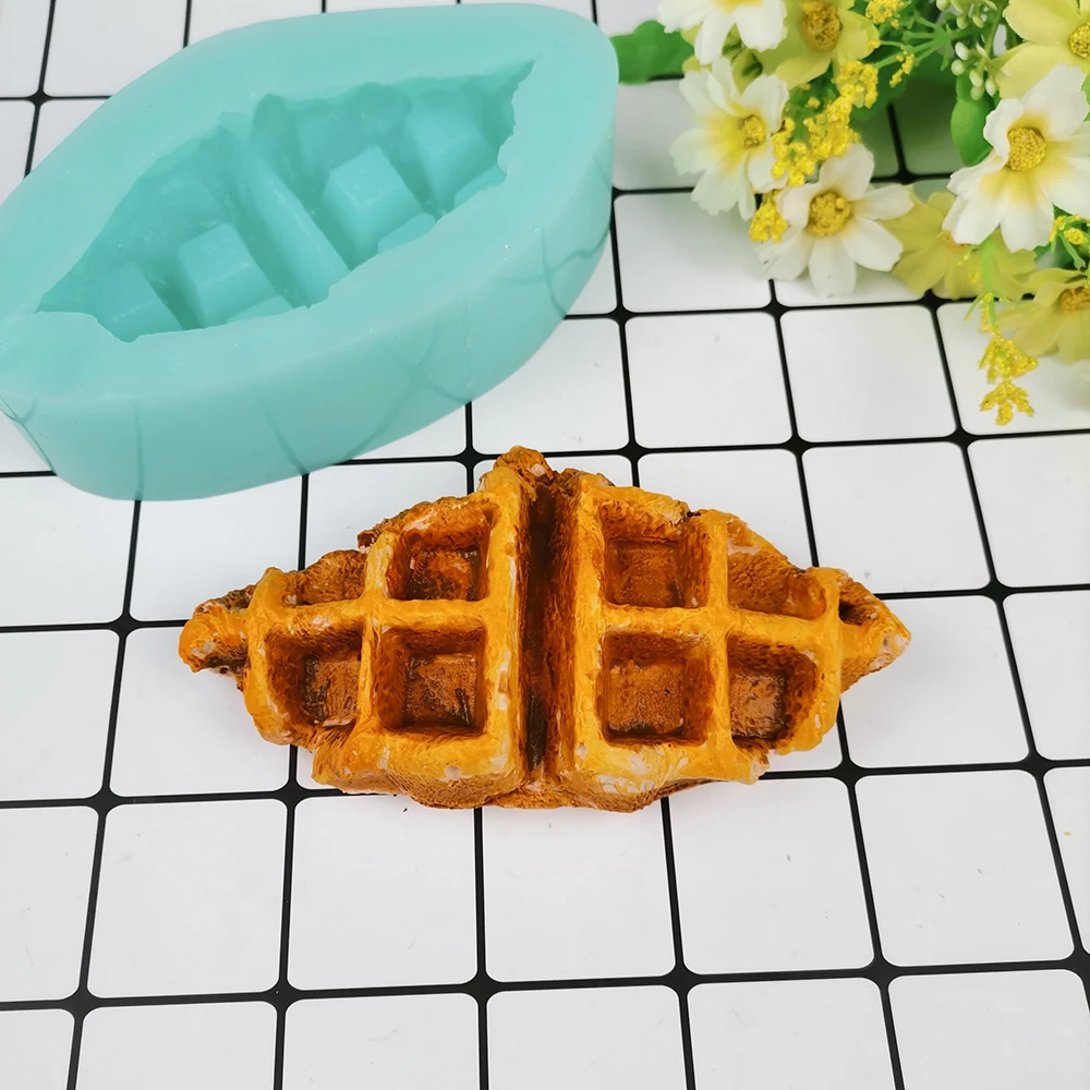 

3d Waffles Silicone Mold DIY Soap Candle Tricky Gypsum Resin Mould Chocolate Fondant Cake Decoration Tools