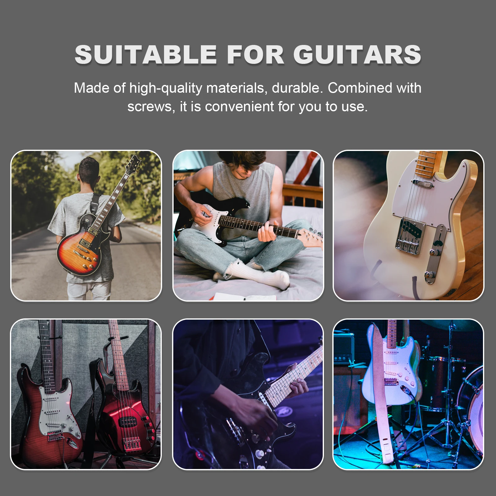 

3 Sets Round String Pressing Rod Guitar Mounting Screw for Zinc Alloy Acoustic Musical Instrument Accessories