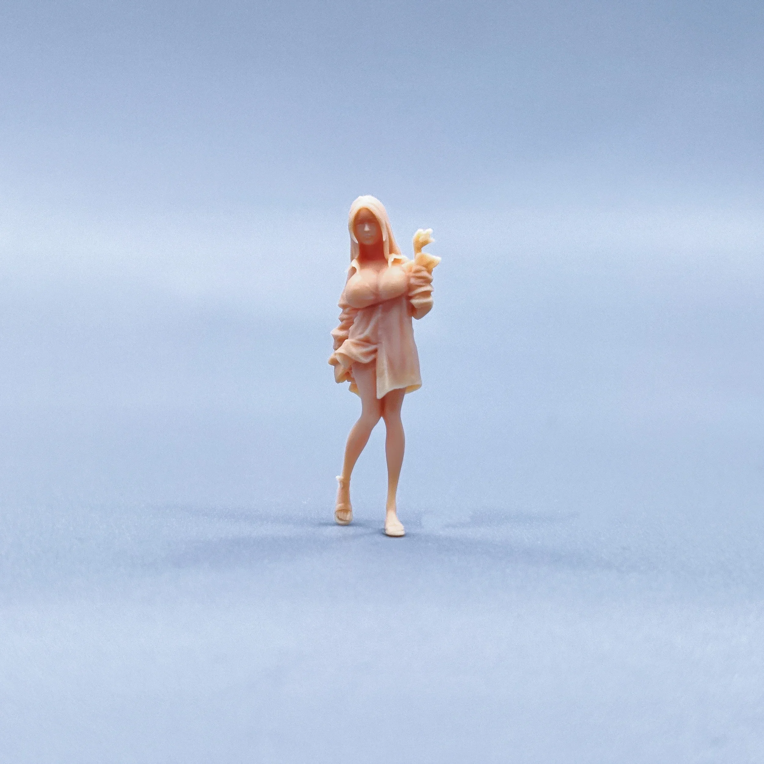 1/64 Figuren Maßstab Modell Harz Der Nachbar Klopfen an der Tür Ungefärbte Miniaturen Diorama Handbemalt W403