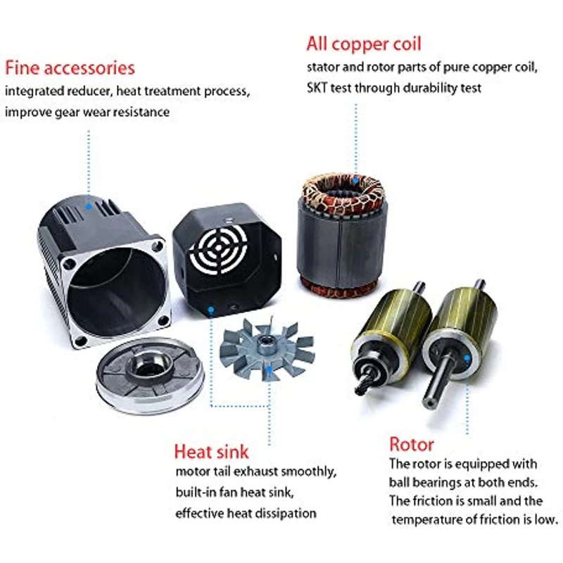 جديد 6 واط محرك تيار متردد 110 فولت 220 فولت 50/60 هرتز سرعة منخفضة محرك مخفض كهربائي صغير مع وحدة تحكم في سرعة التيار المتناوب CW CCW للطباعة الجديدة