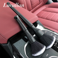 Lucullan Ultra-Soft Detailing Brush Super Dense Auto Interior Detail Brush With Synthetic Bristles Car Dashboard Duster Brush