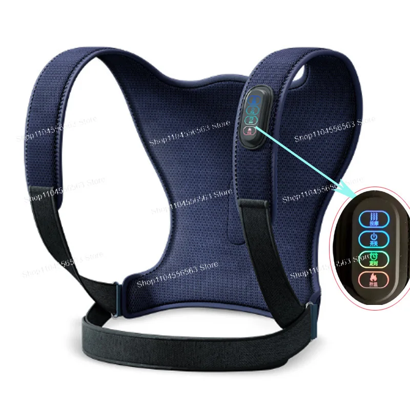Back Shoulder Hot Compress Stretching Massager Wireless Vibration Therapy Pain Relief Shoulder Thermal Support Strap