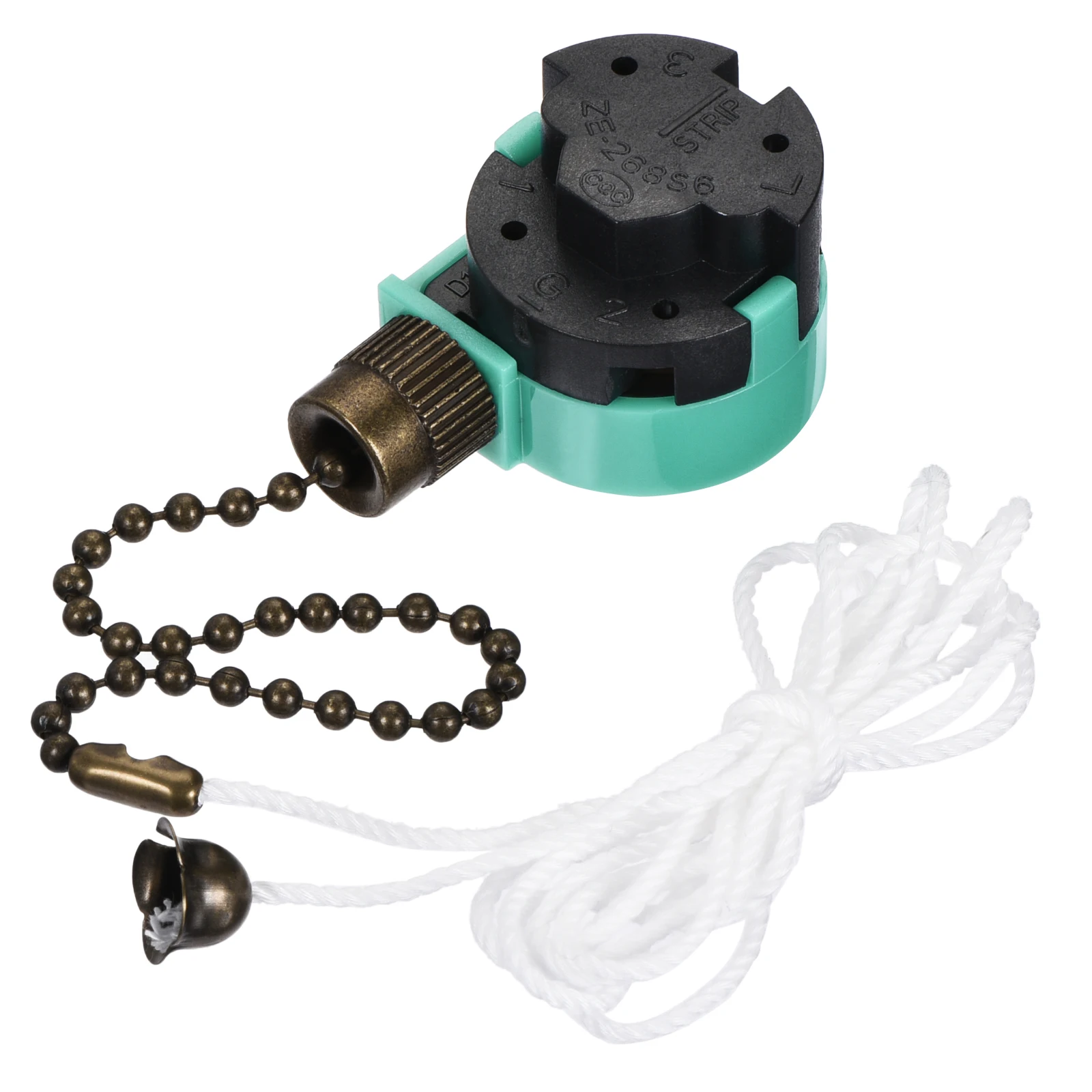 1/2Pcs Ceiling Fan Switch 3 Speed 4 Wire ZE-268S6 Fan Pull Chain Switch Replacement Speed Control Switch with Extension String