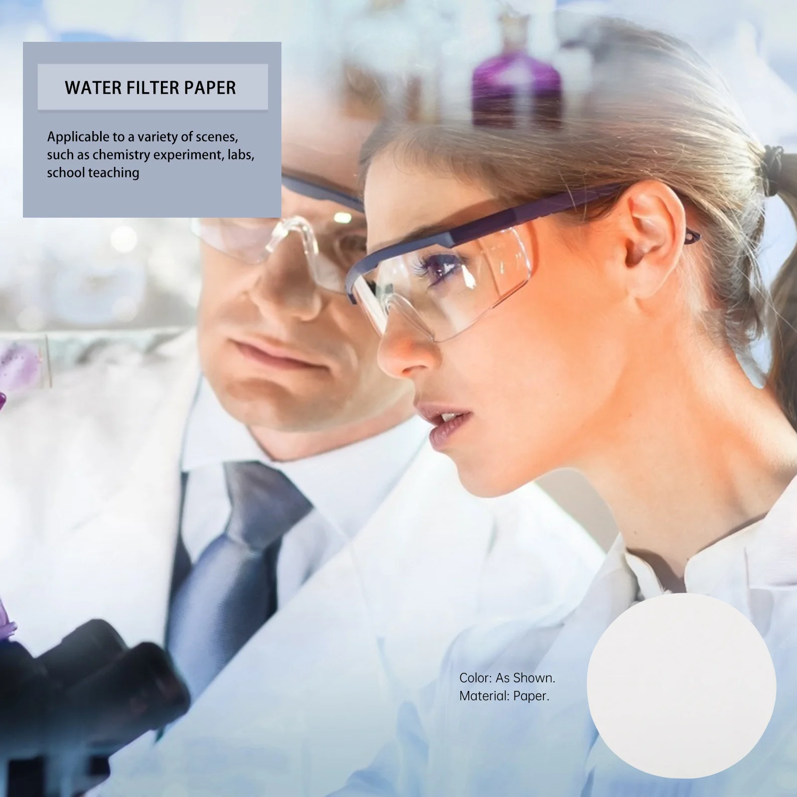 

100 Sheets Quantitative Filter Paper Premium Quality Labs Experiment Papers for Quantification Practical Design