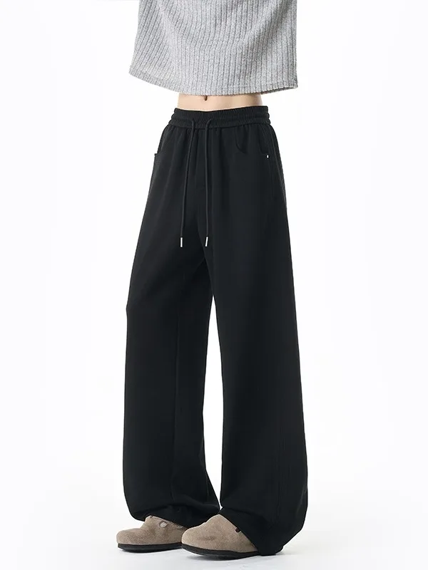 American Retro Trendy Cotton Rivet Straight Leg Pants Men's Loose Large Size Drapey Casual Wide Leg Pants Autumn New Style