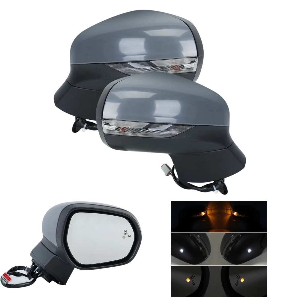 

side mirror for Ford Fiesta MK8 2017-2020 Electric Wing Door Mirrors turn signal lights cover heated folding lens accessories