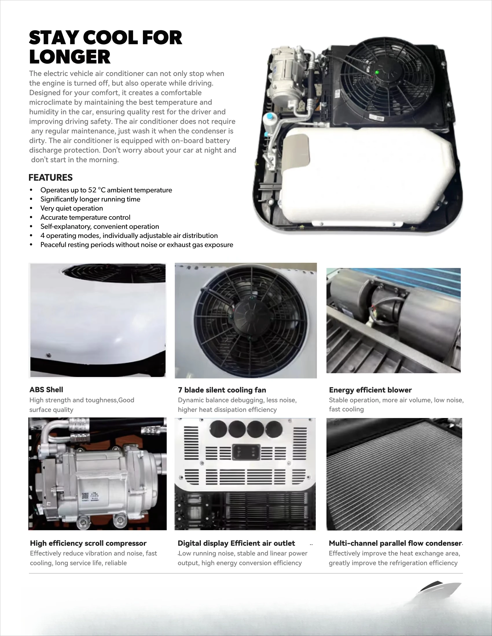 مكيف هواء على السطح 12 فولت مكيف من النوع المنفصل لشاحنة التخييم RV #4