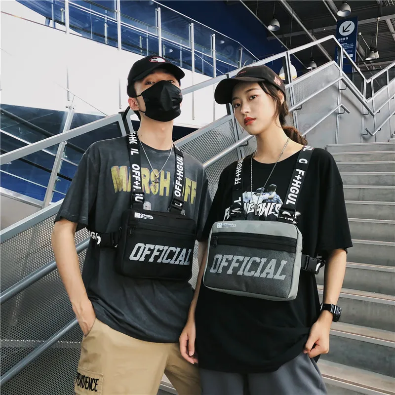 Color-blocking Oxford cloth tactical backpack for men and women, multi-functional vest and tactical chest bag - view 2