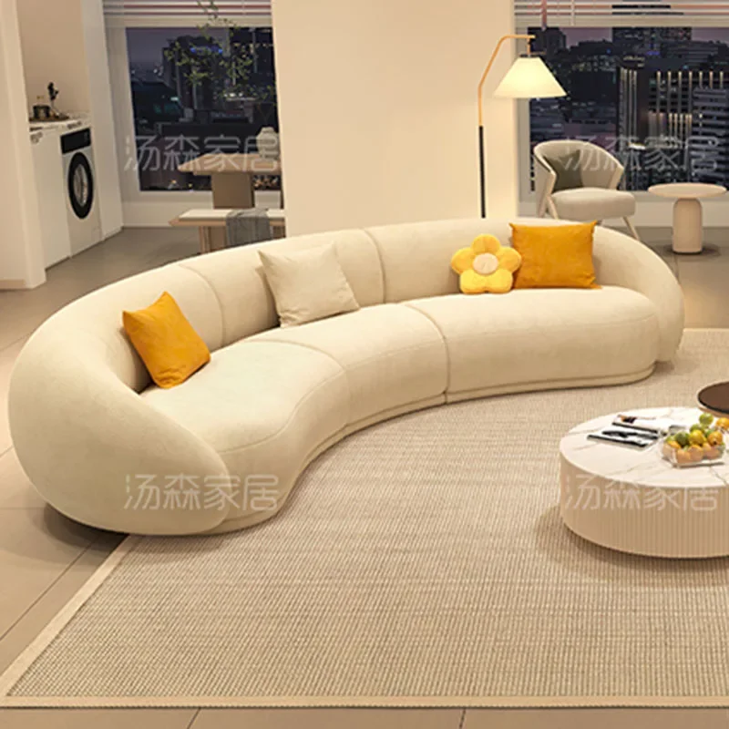 White Modern Living Room Sofas Puffs European Design Lounge 3 Seater Sofa Creative Apartment Creative Muebles Hogar Furniture