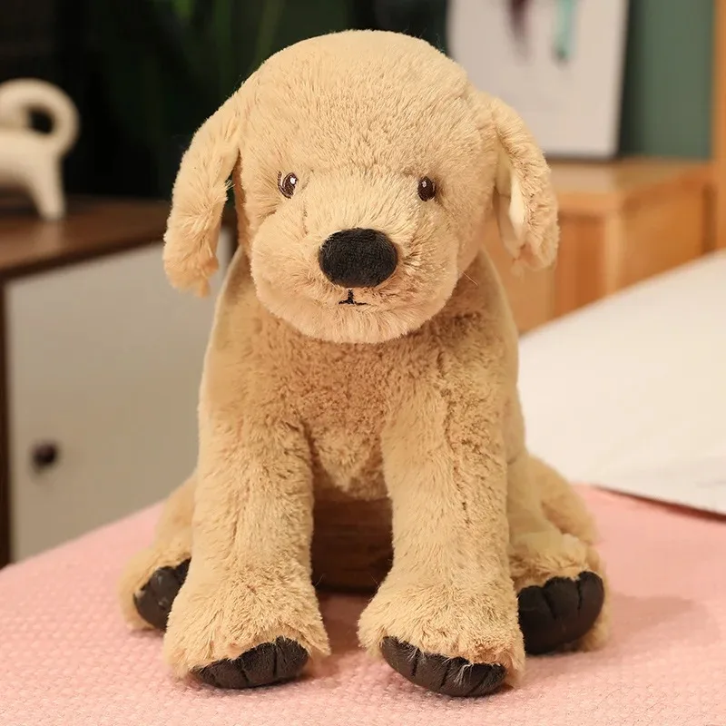 

New 35/75cm Simulation Fluffly Labrador Dog Plush Toy Soft Stuffed Realistic Animal Puppy Dolls Kids Toys for Boys Birthday Gift