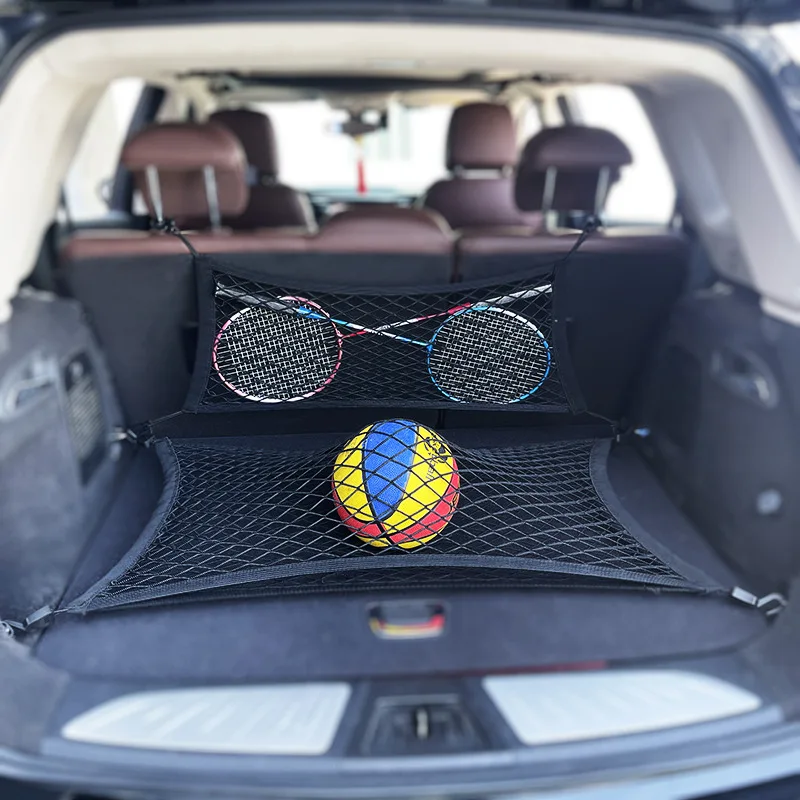 Image of TazerApex Universelles Kofferraumnetz Elastisches Gepäcknetz Frachtorganizer Aufbewahrung Nylon-Netzgewebe Dehnbares Auto-Innenraumnetz