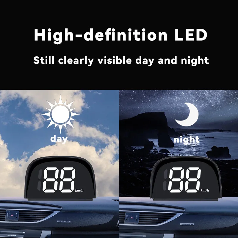 جديد GPS KMH MPH HUD عداد السرعة الرقمي سيارة رئيس يصل عرض USB خط كبير سرعة السيارات Hud عرض لجميع الملحقات الإلكترونية