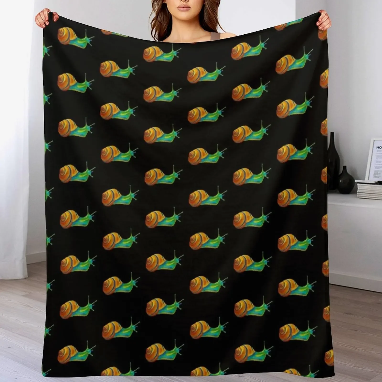 

Nelson the Snail Throw Blanket for sofa for babies Decoratives Travel Blankets