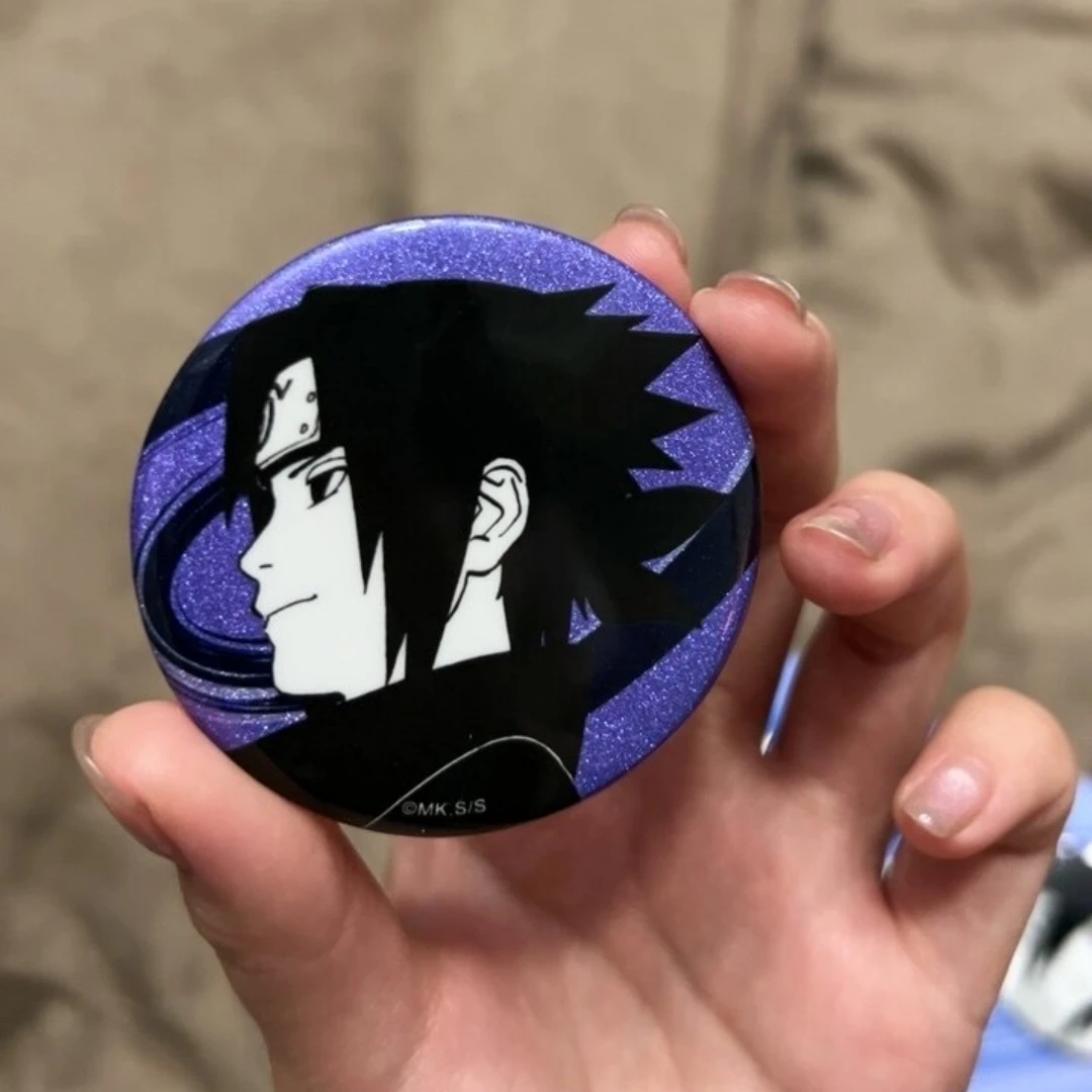 Naruto Badge Uchiha Sasuke Hatake Kakashi 25th Anniversary Commemorative Metal Pin Set Collectible Decoration Anime Fans Gift