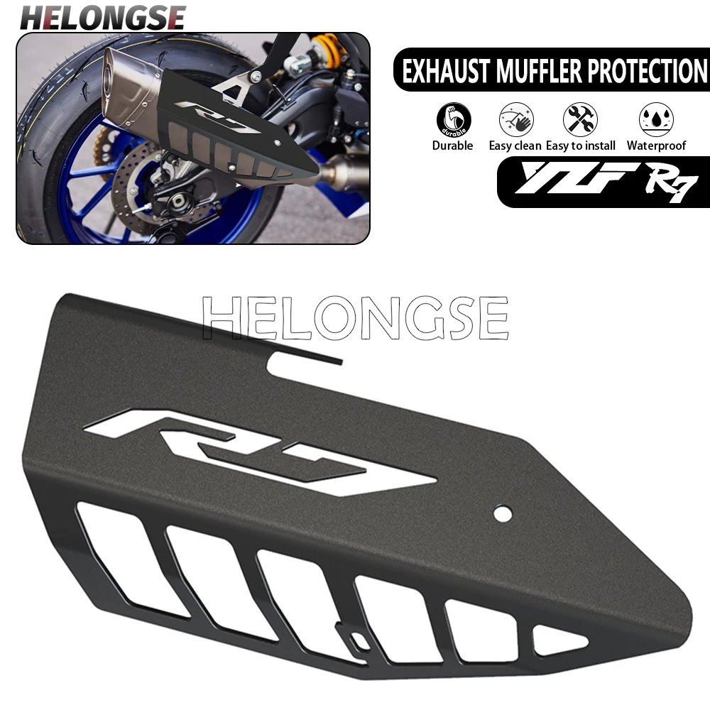 2025 Motorcycle Exhaust Pipe Heat Shield Cover Muffler Protector Guard For YAMAHA YZF R7 2022 2023 2024 YZFR7 YZF-R7 Accessories